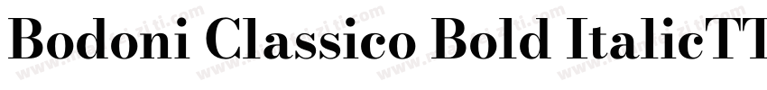 Bodoni Classico Bold ItalicTTF字体转换